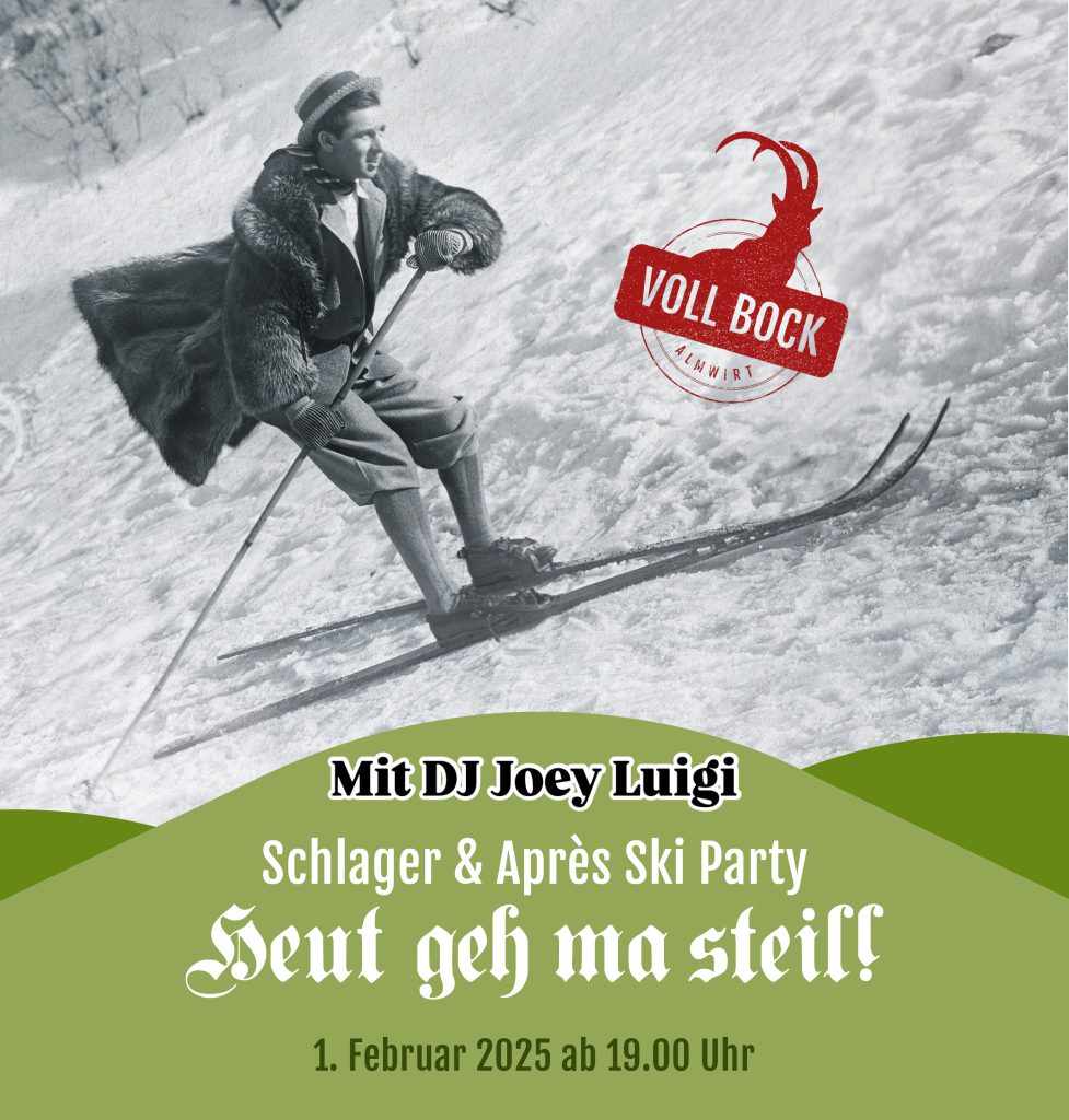 Aprés-Ski Party am Samstag den 1.2.